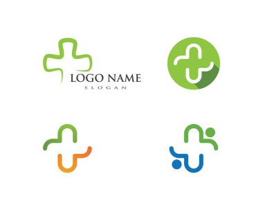 Sağlık tıbbi logo şablonu 