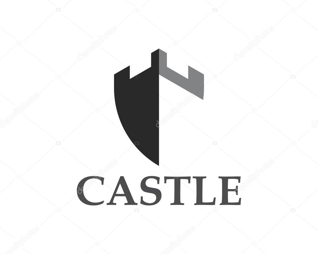 Castle logo vector template