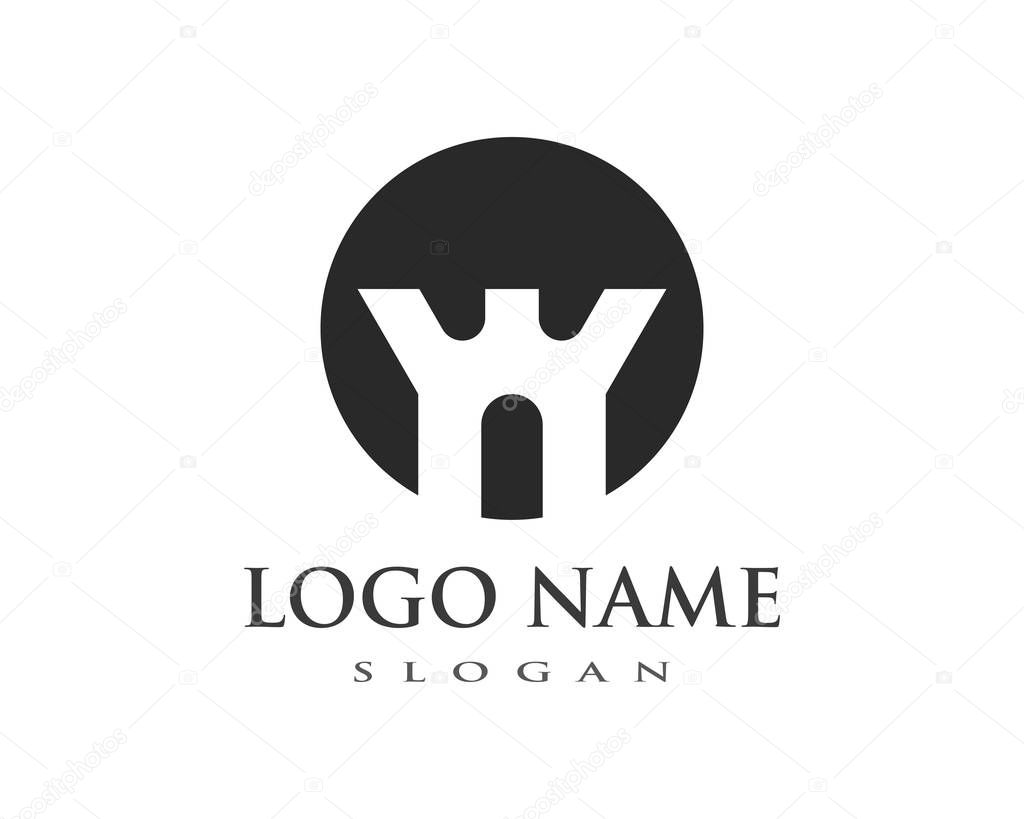 Castle logo vector template