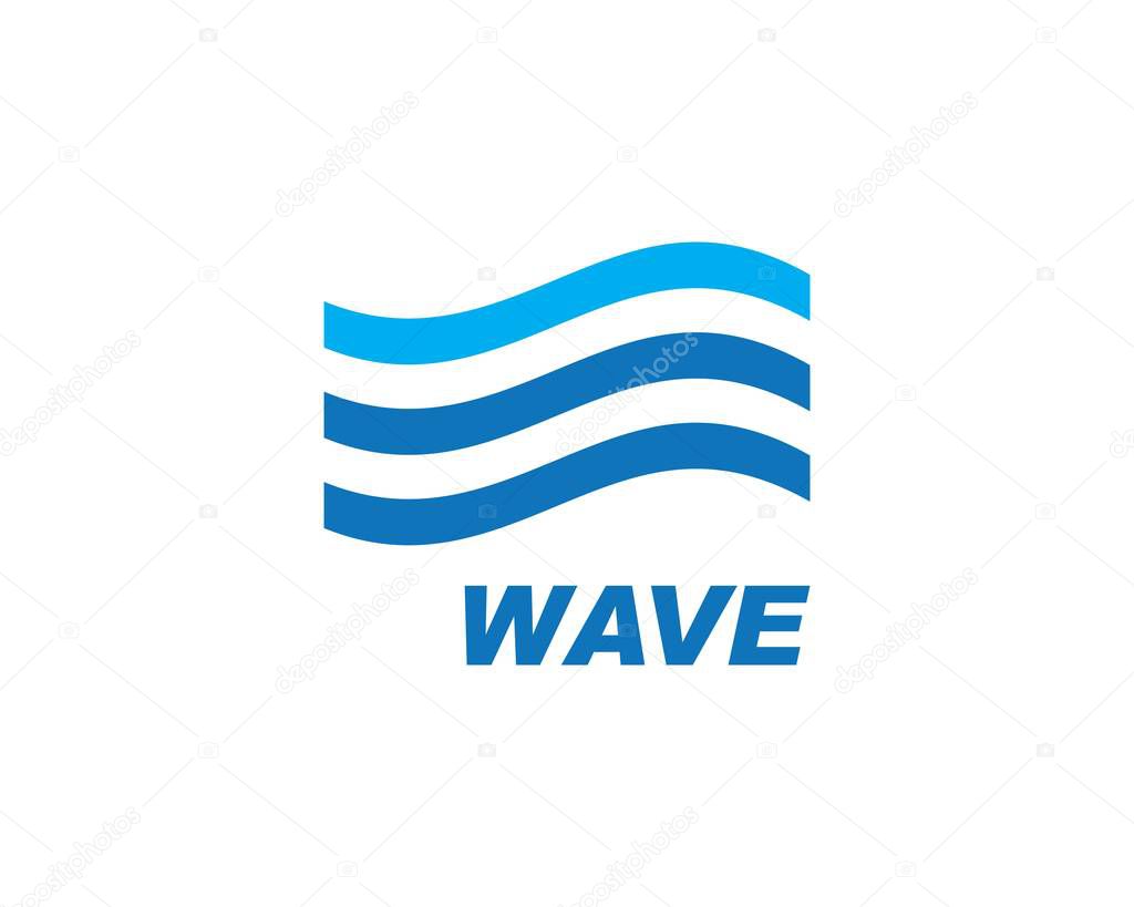 Water Wave symbol and icon Logo Template vector