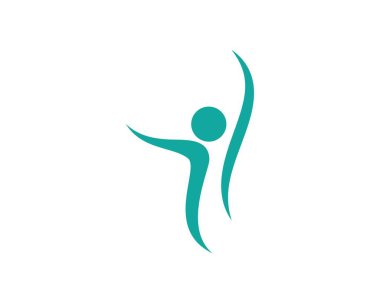 Sağlıklı Yaşam İnsanları Logosu vektör simgesini şablonladı