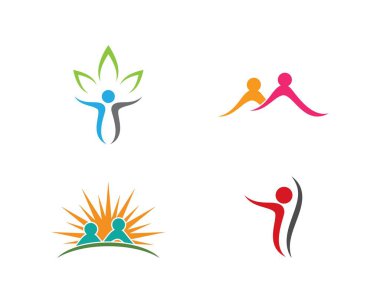 Sağlıklı yaşam insanların Logo şablonu