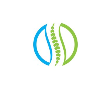 Omurga tanılama sembol logo şablonu