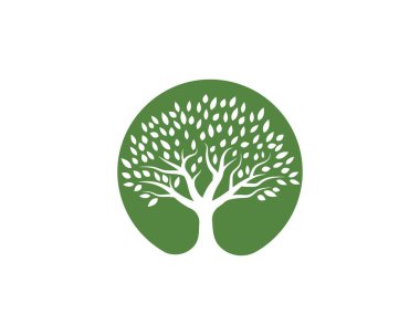 Ağaç simgesi logo şablonu