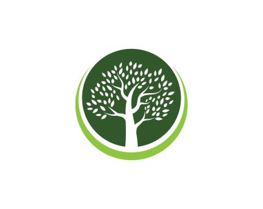 Ağaç simgesi logo şablonu
