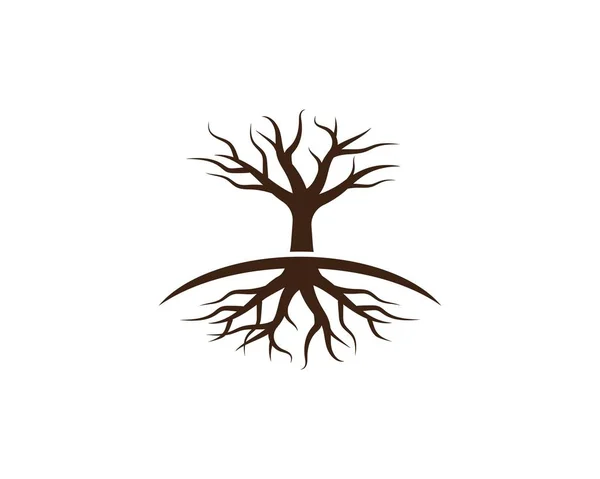 Árbol icono logotipo plantilla — Vector de stock