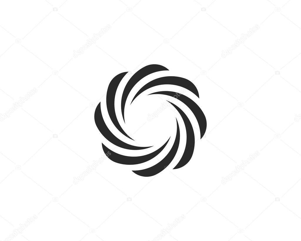 Business logo, vortex, wave and spiral icon vector template