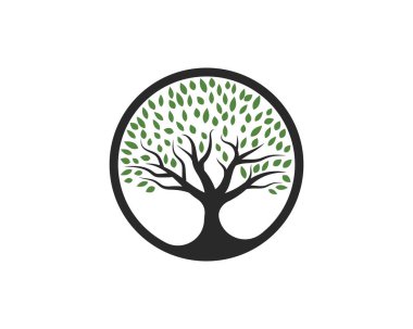 Ağaç simgesi logo şablonu
