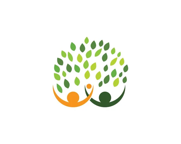 Plantilla de logotipo de árbol familiar — Vector de stock