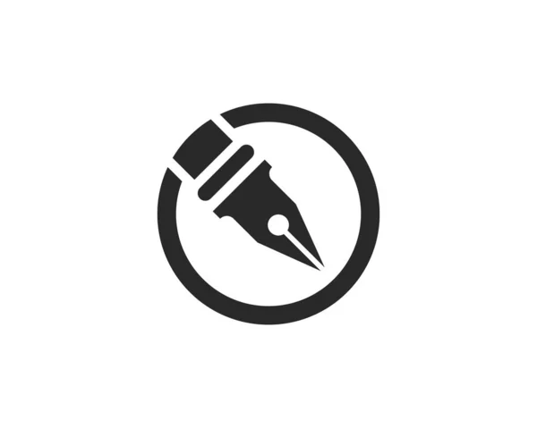Modello logo penna — Vettoriale Stock
