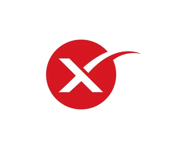 X Levél logó sablonja — Stock Vector