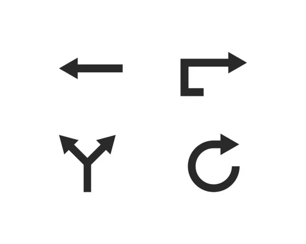 Pijl pictogram set vector illustratie — Stockvector