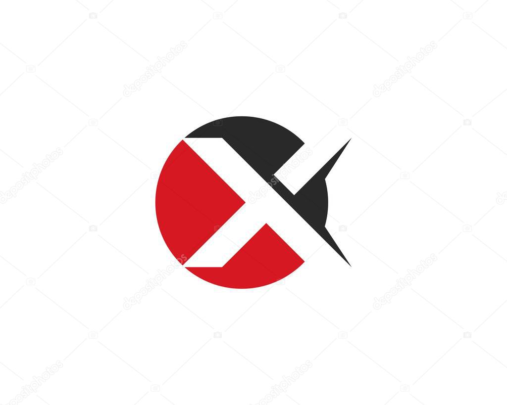 X Letter Logo Template vector icon design