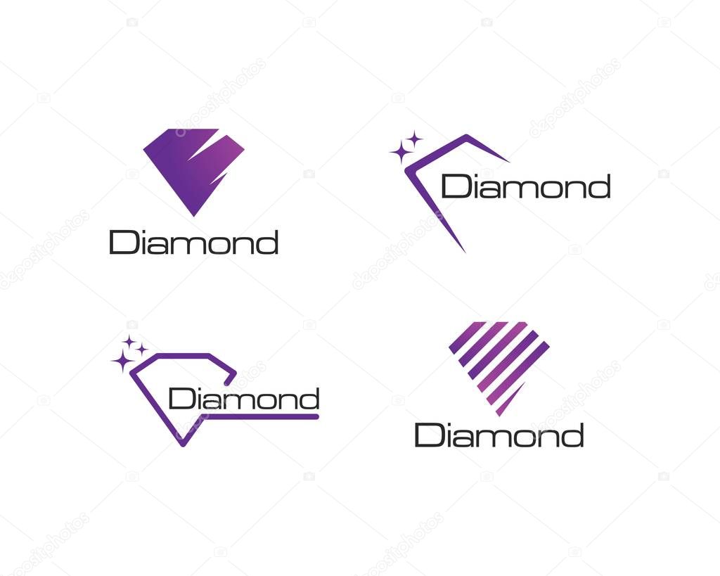 Diamond logo vector icon template