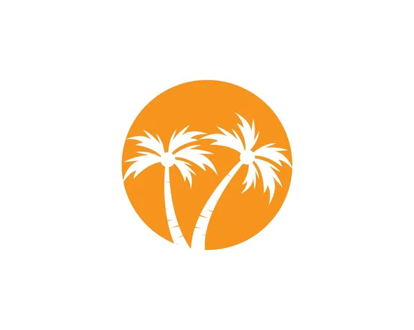 Plantilla de logotipo de verano palmera — Archivo Imágenes Vectoriales