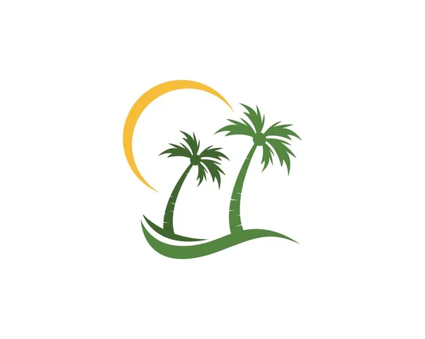 Palme Sommer Logo Vorlage — Stockvektor