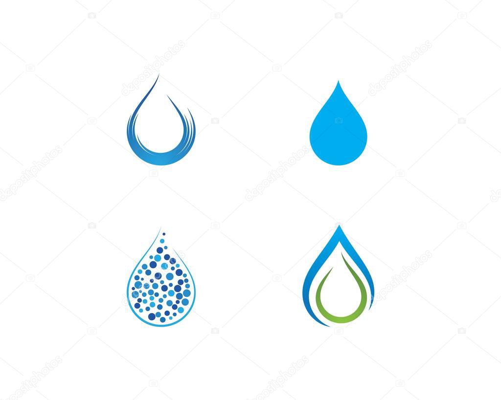 water drop Logo Template