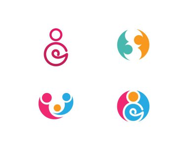 Fanily ve toplum bakımı Logo şablonu 