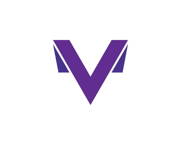 V Carta Logo Plantilla de negocios — Vector de stock
