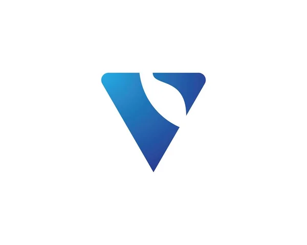 V Carta Logo Plantilla de negocios — Vector de stock