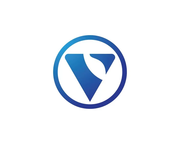 V Carta Logo Plantilla de negocios — Vector de stock