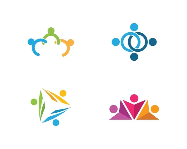 Шаблон логотипа сообщества — стоковый вектор