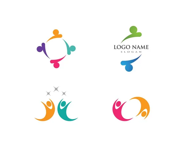 Cuidado comunitario Logo plantilla — Vector de stock