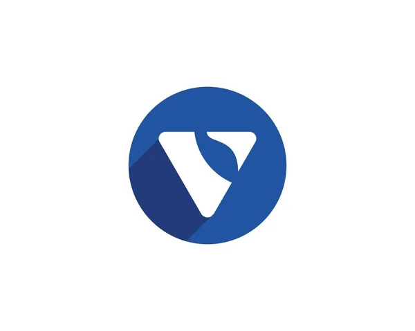 V Carta Logo Negocio — Vector de stock