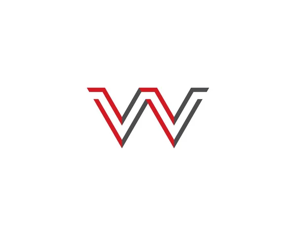 W betű logó üzleti — Stock Vector