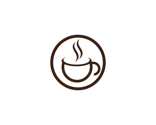 Φλιτζάνι καφέ πρότυπο λογότυπο — Διανυσματικό Αρχείο