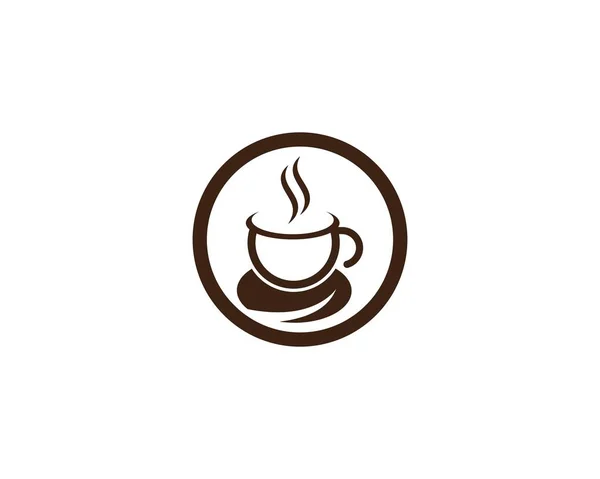 커피 컵 로고 템플릿 — 스톡 벡터