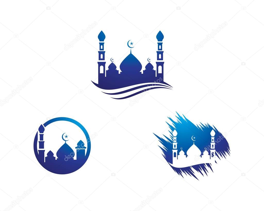 Mosque icon vector template