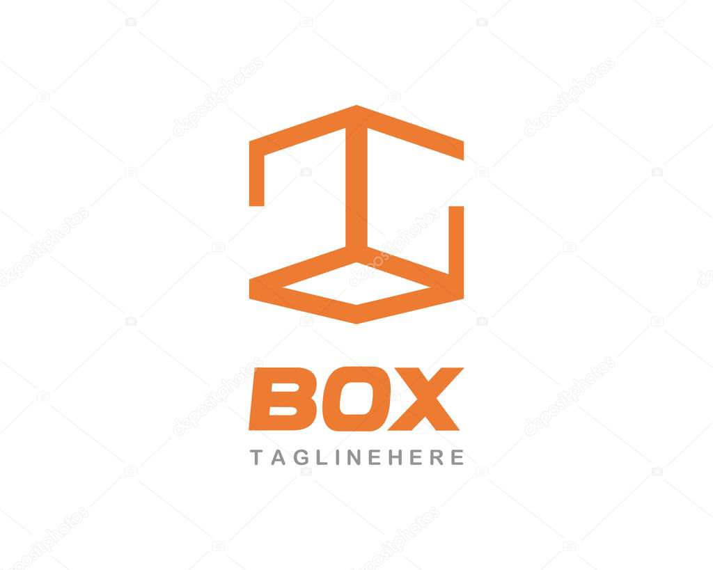 Box logo vector icon template