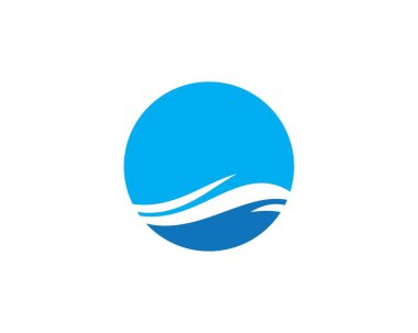 Su Dalgası sembolü ve simge logo şablonu 