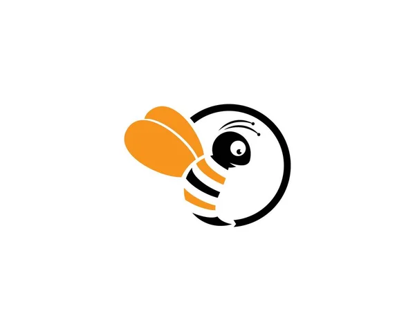 Шаблон логотипа пчелы — стоковый вектор
