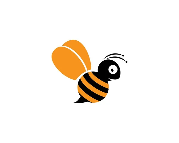 Modèle de logo abeille — Image vectorielle