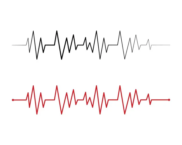 Hartslag lijn vector — Stockvector