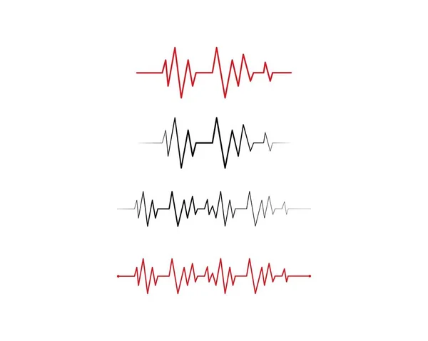 Heart beat line vector — Stock Vector