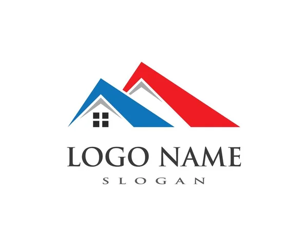 Logodesign für Immobilien und Bauwesen — Stockvektor