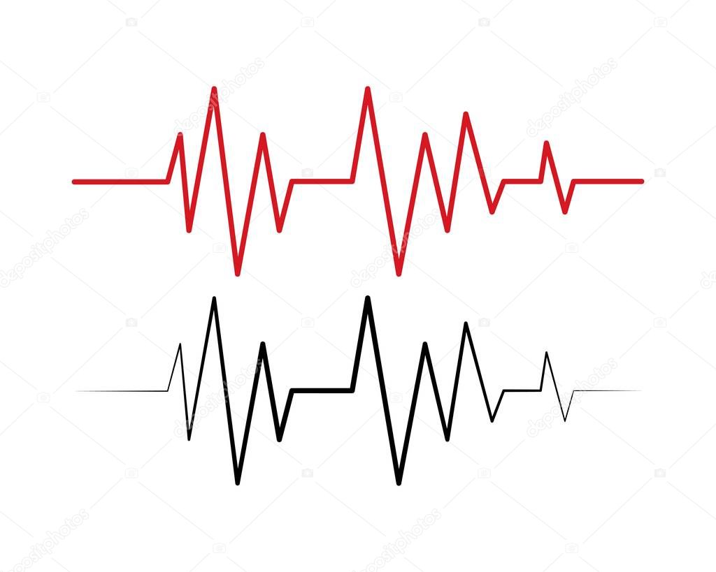 Pulse line ilustration vector