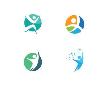 Sağlıklı yaşam insanların Logo şablonu