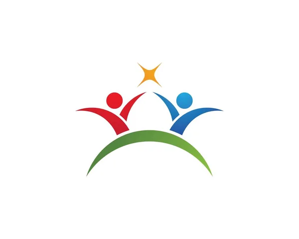 Szablon logo opieki społecznej — Wektor stockowy