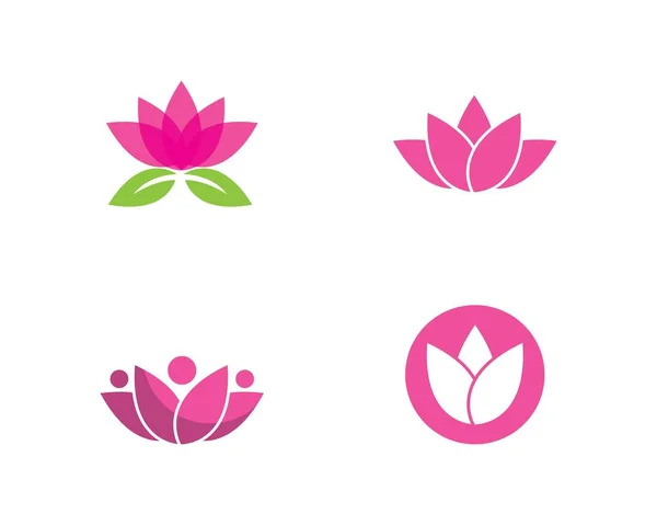 Çiçek tasarım logo şablonu — Stok Vektör