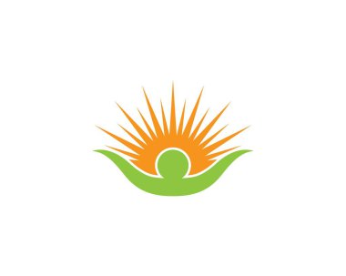 Sağlıklı yaşam insanların Logo şablonu