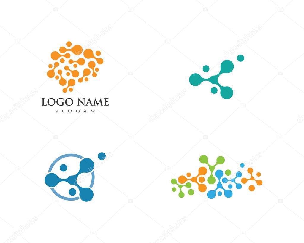 Molecule logo vector icon template