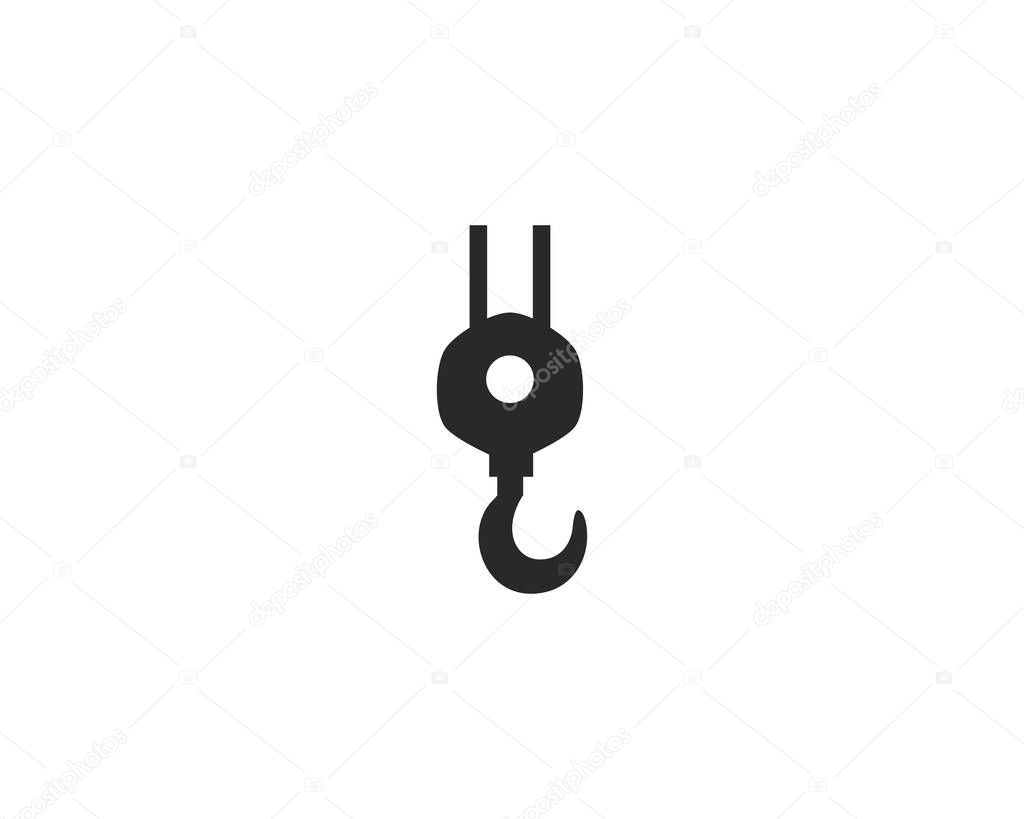 Crane hook logo vector template