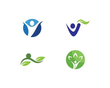 Sağlıklı yaşam insanların Logo şablonu