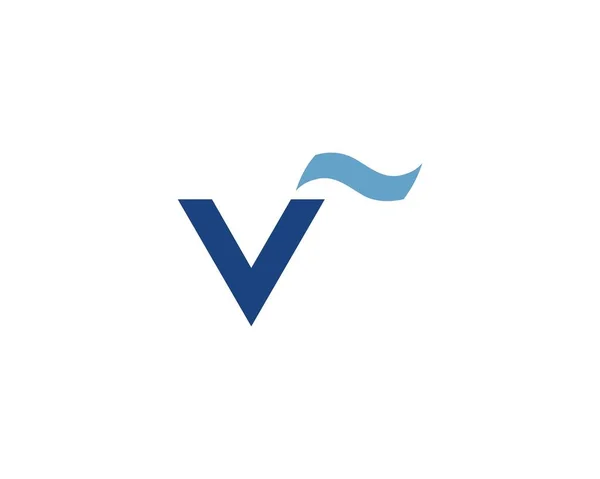 V plantilla de logotipo de letra — Vector de stock