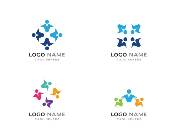 Cuidado comunitario Logo plantilla — Vector de stock