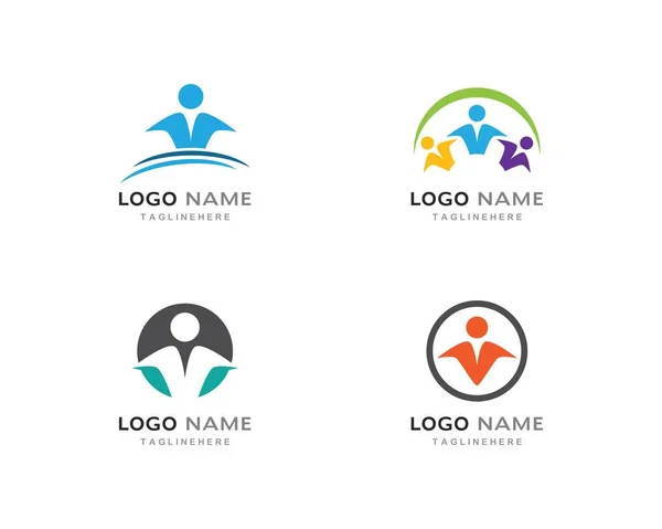 Pessoas de sucesso logotipo vetor —  Vetores de Stock